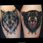 фото тату волчий оскал 01.05.2019 №119 - wolf grin tattoo - tattoo-photo.ru