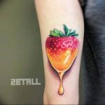 фото тату клубника 10.04.2019 №021 - strawberry tattoo - tattoo-photo.ru