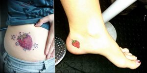 фото тату клубника 10.04.2019 №056 - strawberry tattoo - tattoo-photo.ru