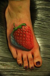 фото тату клубника 10.04.2019 №113 - strawberry tattoo - tattoo-photo.ru