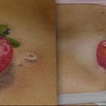 фото тату клубника 10.04.2019 №151 - strawberry tattoo - tattoo-photo.ru