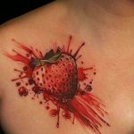 фото тату клубника 10.04.2019 №163 - strawberry tattoo - tattoo-photo.ru