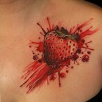 фото тату клубника 10.04.2019 №202 - strawberry tattoo - tattoo-photo.ru