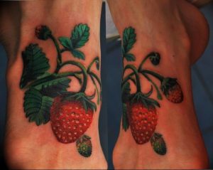 фото тату клубника 10.04.2019 №209 - strawberry tattoo - tattoo-photo.ru