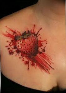 фото тату клубника 10.04.2019 №218 - strawberry tattoo - tattoo-photo.ru