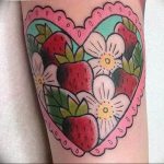 фото тату клубника 10.04.2019 №222 - strawberry tattoo - tattoo-photo.ru