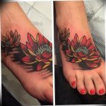 фото тату кувшинка 30.04.2019 №028 - tattoo waterlily - tattoo-photo.ru