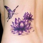 фото тату кувшинка 30.04.2019 №030 - tattoo waterlily - tattoo-photo.ru