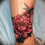 фото тату кувшинка 30.04.2019 №039 - tattoo waterlily - tattoo-photo.ru