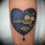 фото тату кувшинка 30.04.2019 №056 - tattoo waterlily - tattoo-photo.ru