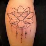 фото тату кувшинка 30.04.2019 №074 - tattoo waterlily - tattoo-photo.ru
