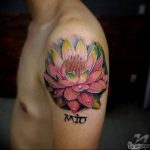 фото тату кувшинка 30.04.2019 №085 - tattoo waterlily - tattoo-photo.ru