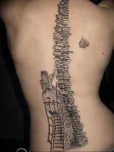 фото тату лестница 15.04.2019 №018 - tattoo ladder - tattoo-photo.ru