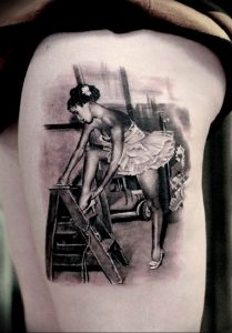 фото тату лестница 15.04.2019 №032 - tattoo ladder - tattoo-photo.ru