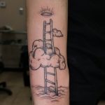 фото тату лестница 15.04.2019 №033 - tattoo ladder - tattoo-photo.ru