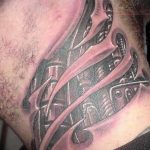 фото тату на шее биомеханика 06.04.2019 №013 - tattoo biomechaniс - tattoo-photo.ru