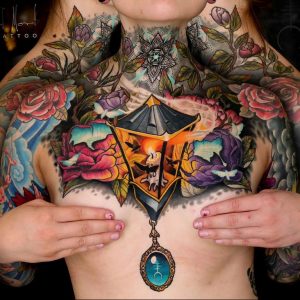 фото тату обереги на груди 03.04.2019 №002 - tattoo amulets on chest - tattoo-photo.ru