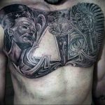фото тату обереги на груди 03.04.2019 №013 - tattoo amulets on chest - tattoo-photo.ru