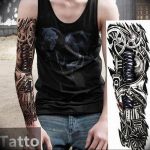 фото тату рукав биомеханика 06.04.2019 №051 - tattoo biomechaniс - tattoo-photo.ru