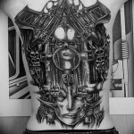 фото тату спина биомеханика 06.04.2019 №024 - tattoo back biomechanics - tattoo-photo.ru