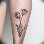 фото тату тюльпан 06.04.2019 №002 - tattoo tulip - tattoo-photo.ru