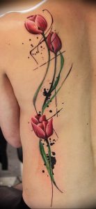 фото тату тюльпан 06.04.2019 №030 - tattoo tulip - tattoo-photo.ru