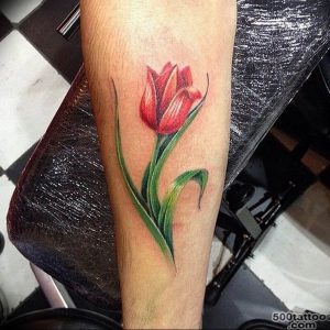 фото тату тюльпан 06.04.2019 №061 - tattoo tulip - tattoo-photo.ru