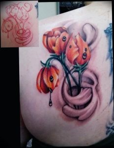 фото тату тюльпан 06.04.2019 №069 - tattoo tulip - tattoo-photo.ru