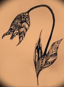 фото тату тюльпан идея рисунка 06.04.2019 №016 - tulip tattoo - tattoo-photo.ru