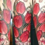 фото тату тюльпан идея рисунка 06.04.2019 №020 - tulip tattoo - tattoo-photo.ru