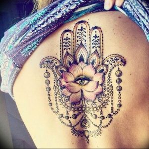 фото хамса оберег тату 03.04.2019 №013 - hamsa charm tattoo - tattoo-photo.ru