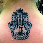 фото хамса оберег тату 03.04.2019 №035 - hamsa charm tattoo - tattoo-photo.ru