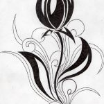 фото черный тюльпан тату 06.04.2019 №022 - black tulip tattoo - tattoo-photo.ru