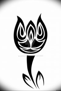 фото черный тюльпан тату 06.04.2019 №024 - black tulip tattoo - tattoo-photo.ru