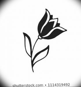 фото черный тюльпан тату 06.04.2019 №028 - black tulip tattoo - tattoo-photo.ru