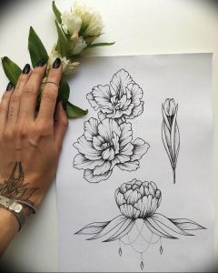 фото эскизы тюльпанов тату 06.04.2019 №011 - sketches of tulips tattoo - tattoo-photo.ru