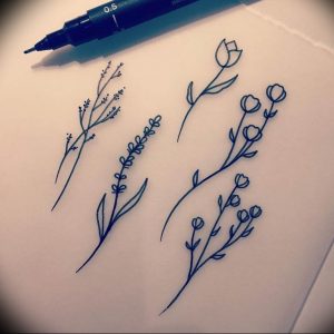фото эскизы тюльпанов тату 06.04.2019 №017 - sketches of tulips tattoo - tattoo-photo.ru