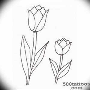 фото эскизы тюльпанов тату 06.04.2019 №020 - sketches of tulips tattoo - tattoo-photo.ru