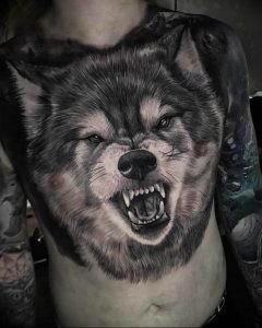 Фото тату волк 20.05.2019 №022 - photo tattoo wolf - tattoo-photo.ru