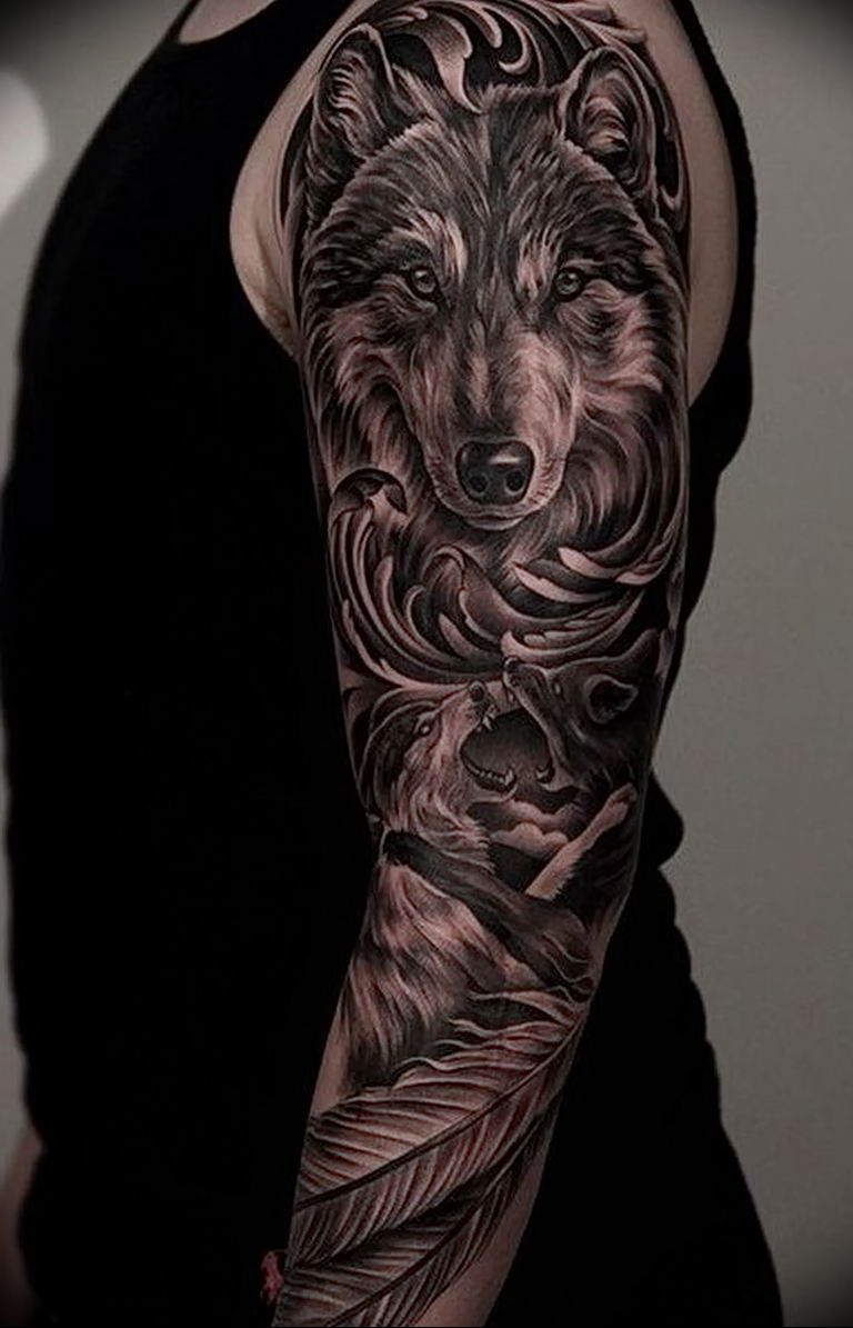 Фото тату волк 20.05.2019 № 036 - photo tattoo wolf - tattoo-photo.ru.