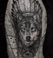 Фото тату волк 20.05.2019 №039 — photo tattoo wolf — tattoo-photo.ru