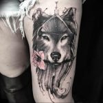 Фото тату волк 20.05.2019 №054 - photo tattoo wolf - tattoo-photo.ru