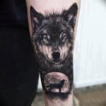Фото тату волк 20.05.2019 №088 - photo tattoo wolf - tattoo-photo.ru