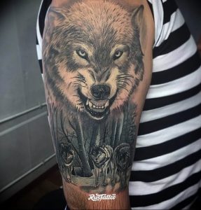 Фото тату волк 20.05.2019 №151 - photo tattoo wolf - tattoo-photo.ru