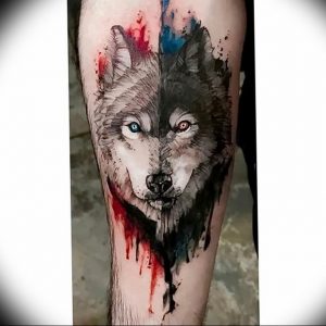Фото тату волк 20.05.2019 №153 - photo tattoo wolf - tattoo-photo.ru