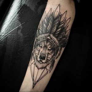 Фото тату волк 20.05.2019 №166 - photo tattoo wolf - tattoo-photo.ru