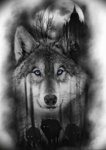 Фото тату волк 20.05.2019 №213 - photo tattoo wolf - tattoo-photo.ru