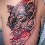 Фото тату волк 20.05.2019 №236 - photo tattoo wolf - tattoo-photo.ru