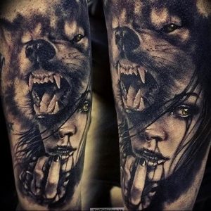 Фото тату волк 20.05.2019 №276 - photo tattoo wolf - tattoo-photo.ru