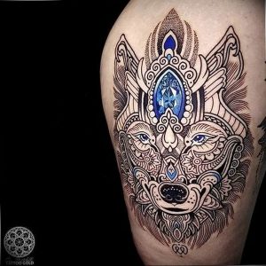 Фото тату волк 20.05.2019 №393 - photo tattoo wolf - tattoo-photo.ru